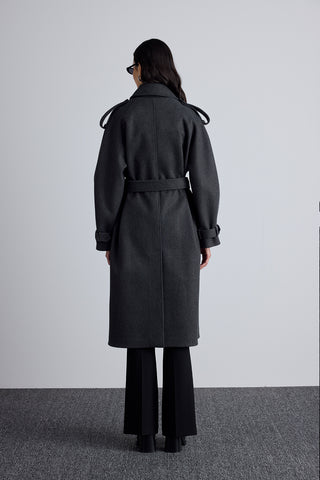 Epaulet Cachet Coat Anthracite