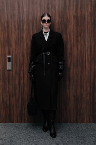 Tailored Masculine Coat Black