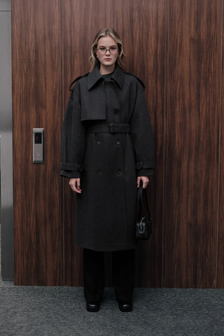 Epaulet Cachet Coat Anthracite