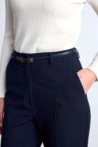 Flared Classic Pants Navy Blue