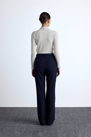 Flared Classic Pants Navy Blue