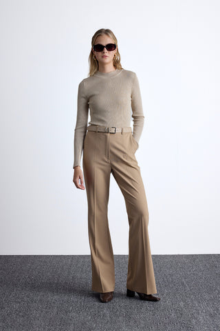 Flared Classic Pants Camel