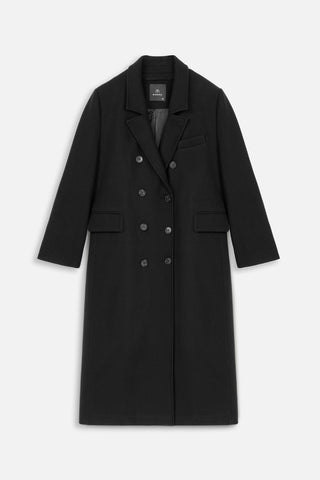 Tailored Masculine Coat Black