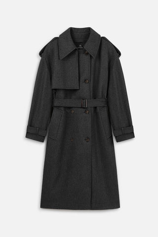 Epaulet Cachet Coat Anthracite