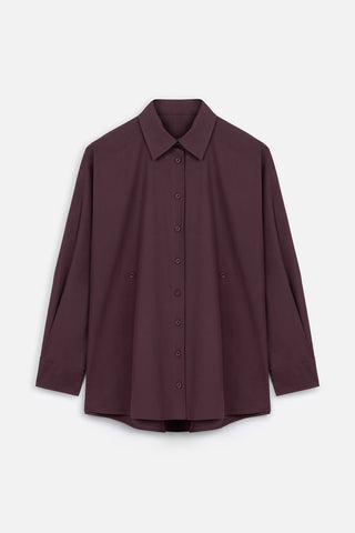 Adjustable Waist Shirt Burgundy