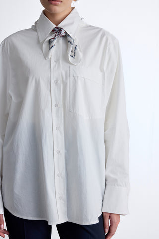 Pleated Oversized Shirt Ecru