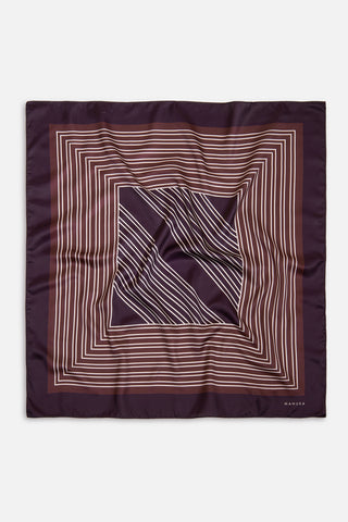 Patterned Satin Neck Scarf Classic Burgundy