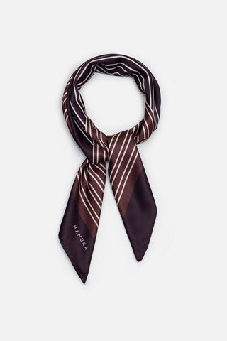 Patterned Satin Neck Scarf Classic Burgundy