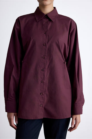 Adjustable Waist Shirt Burgundy