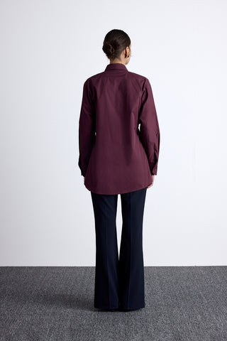 Adjustable Waist Shirt Burgundy