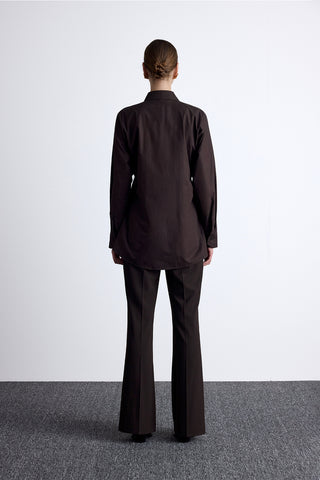 Ayarlanabilir Bel Gömlek Kahverengi