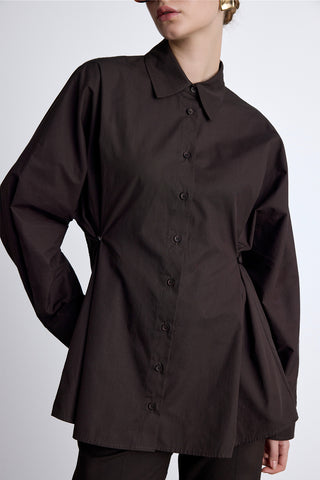 Adjustable Waist Shirt Brown