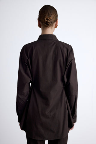 Ayarlanabilir Bel Gömlek Kahverengi