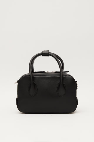 Ester Faux Leather Box Bag Black