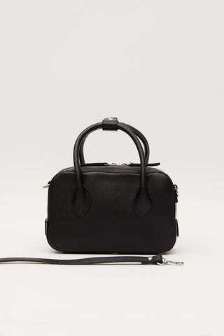 Ester Faux Leather Box Bag Black