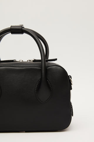 Ester Faux Leather Box Bag Black