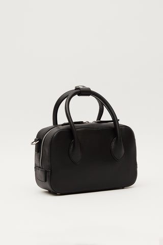 Ester Faux Leather Box Bag Black