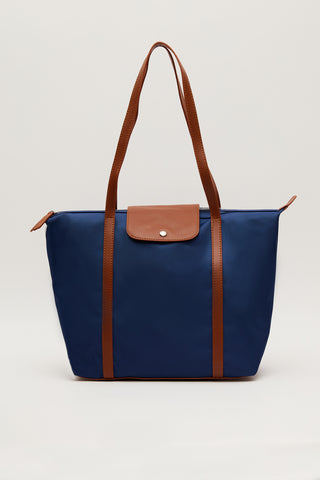 Mari Medium Shopper Bag Navy Blue
