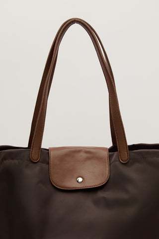 Mari Large Shopper Bag Dark Brown