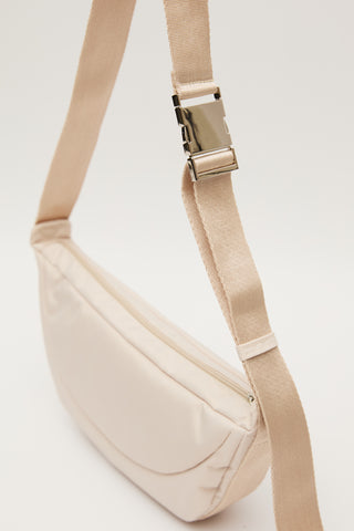 Lexa Metal Buckle Crossbody Bag Beige