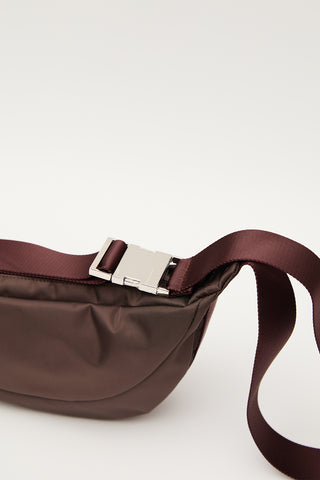 Lexa Metal Buckle Crossbody Bag Brown