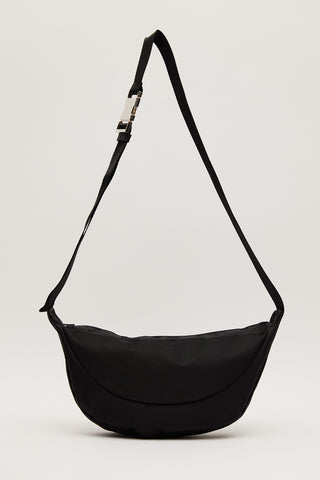 Lexa Metal Buckle Crossbody Bag Black