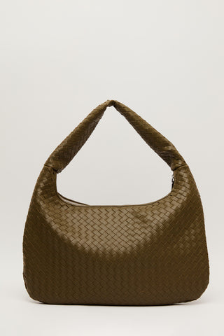 Frances Large Knit Bag Green