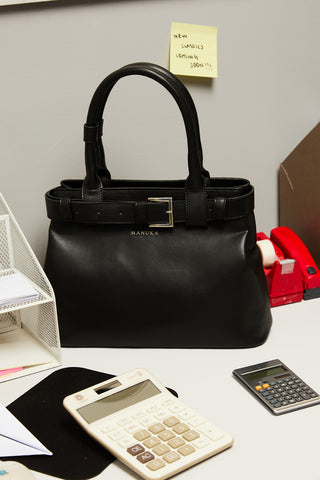 Bella Metal-Buckle Bag Black