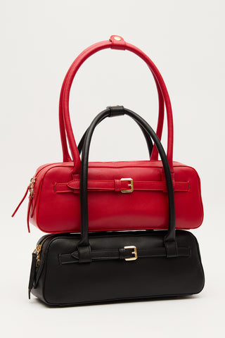 Ashley Belted Shoulder Bag Red