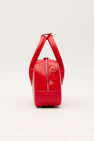 Ester Faux Leather Box Bag Red