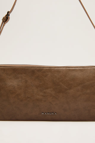 Thin Strap Baguette Bag Mink