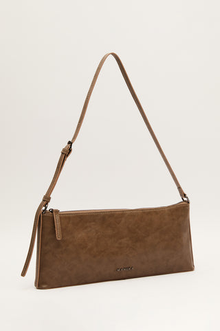 Thin Strap Baguette Bag Mink