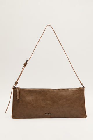 Thin Strap Baguette Bag Mink