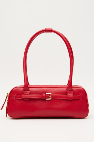 Ashley Belted Shoulder Bag Red