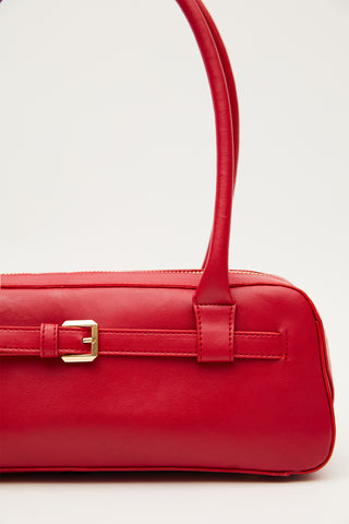 Ashley Belted Shoulder Bag Red