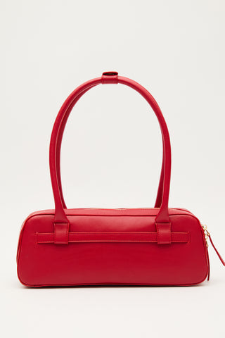 Ashley Belted Shoulder Bag Red