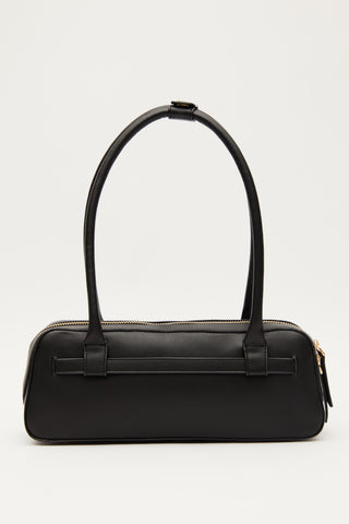 Ashley Belted Shoulder Bag Black