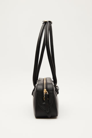 Ashley Belted Shoulder Bag Black