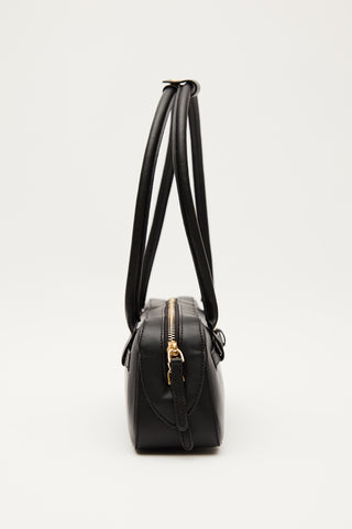 Ashley Belted Shoulder Bag Black