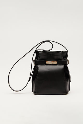 Milo Faux Leather Baguette Bag Black