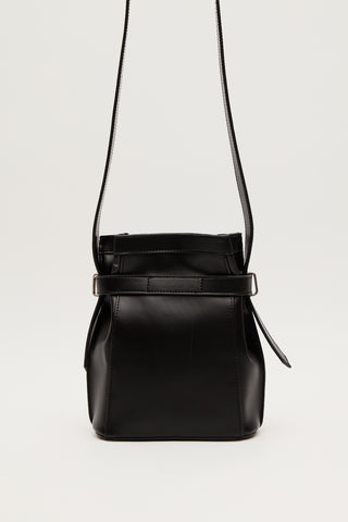 Milo Faux Leather Baguette Bag Black