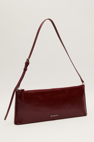 Thin Strap Patent Bag Burgundy