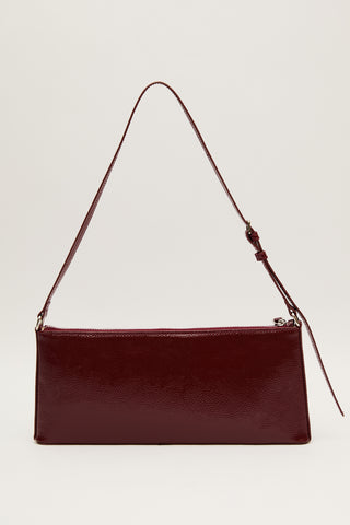 Thin Strap Patent Bag Burgundy