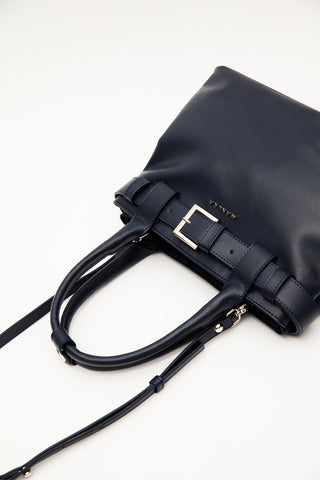 Bella Metal-Buckle Bag Navy Blue