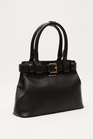 Bella Metal-Buckle Bag Black