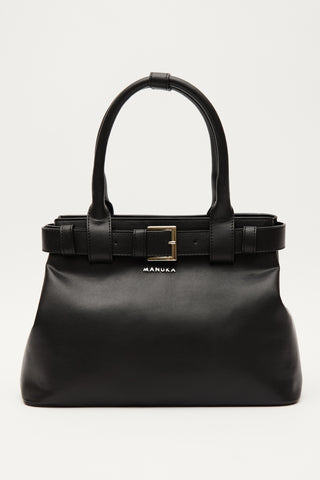 Bella Metal-Buckle Bag Black