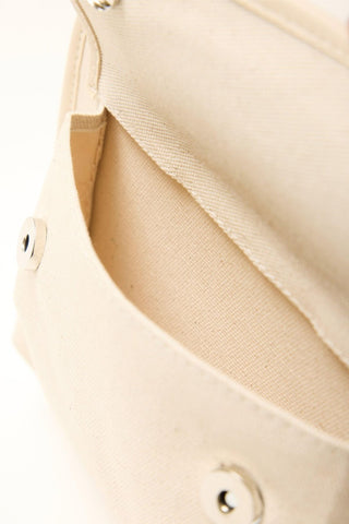 Pocket Midi Size Canvas Bag Beige