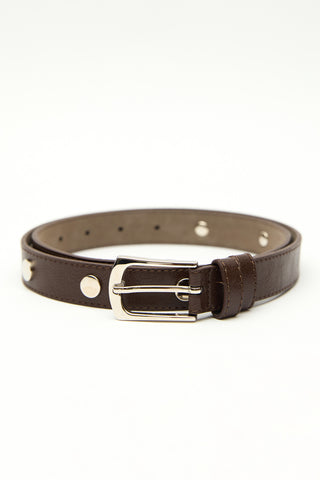 Metal Studded Belt Brown