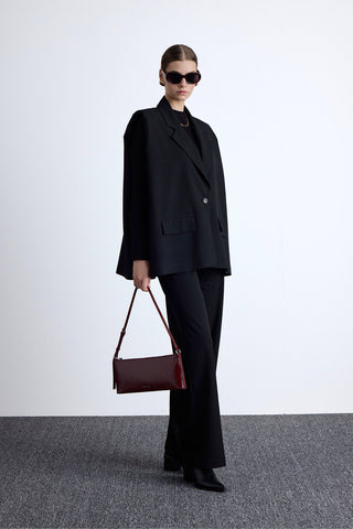 Wide Shoulder Vest Black