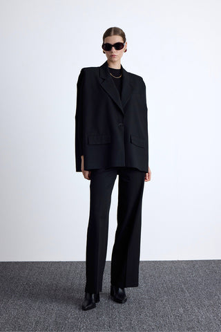 Wide Shoulder Vest Black